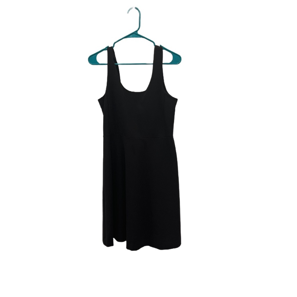 NWT J. Crew black sleeveless a-line dress with scoop neck for casual occasions